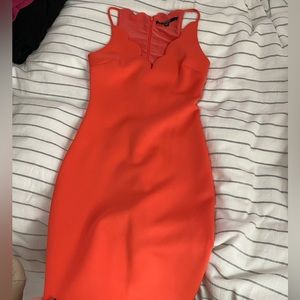 GUESS Orange Midi Dress